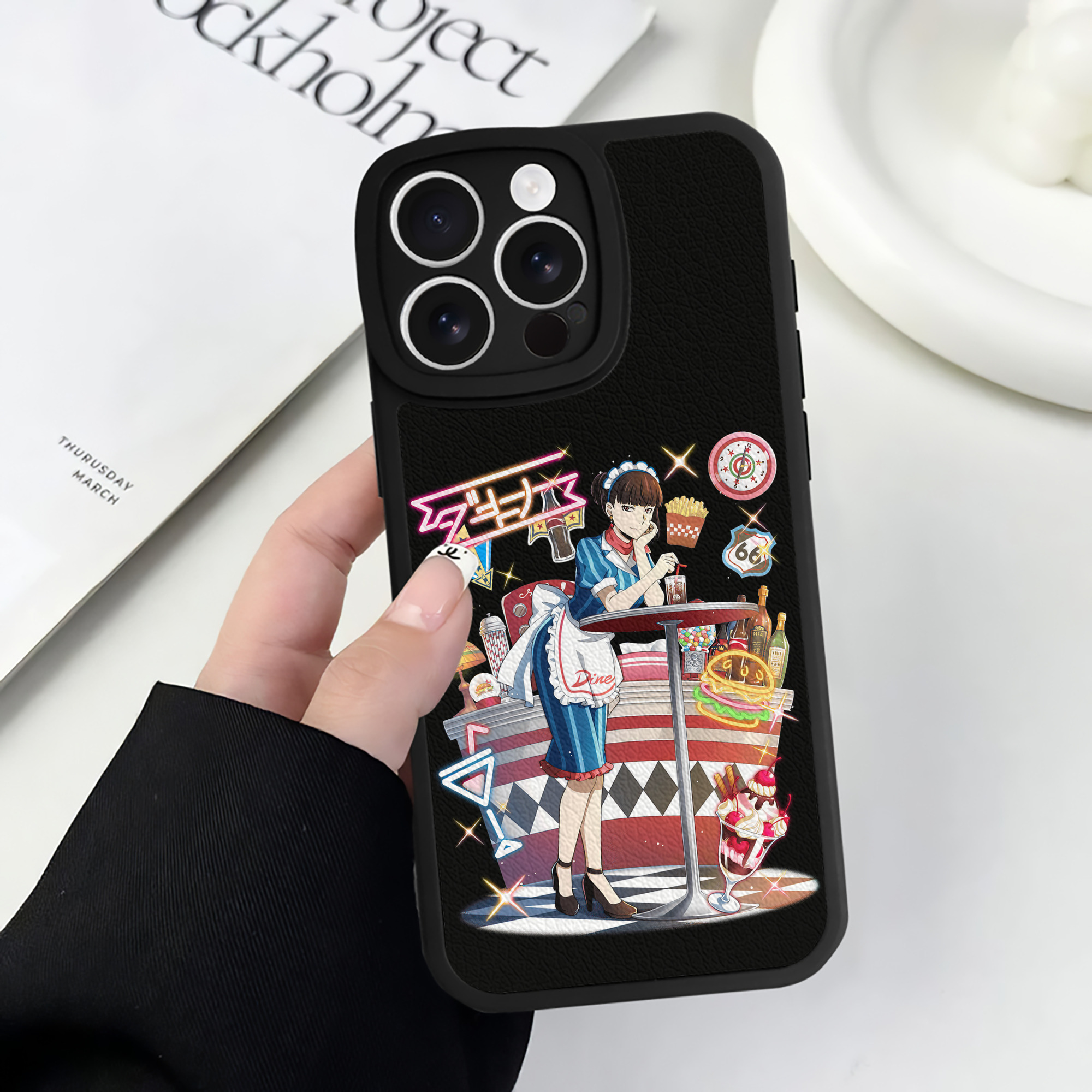 （画像用） 文豪ストレイドッグス Bungo Stray Dogs 【iPhone 16シリーズ対応】シリコンスマホケース（レザー調） 材質：シリコン